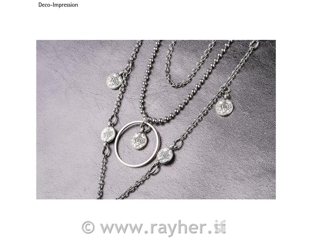 Metallic mini-pendant Coin, 7.3mm owith 1 eyelet, tab-bag 6pcssilver