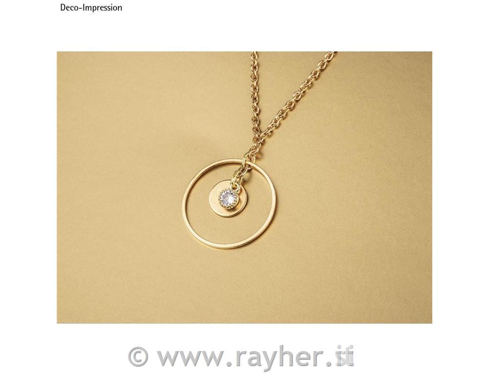 Obesek s kristalom, 7mm, zlat, 2 kosa