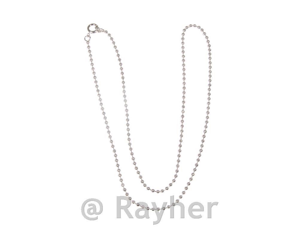 Collana a sfera 1,5mm o, argento, 45cm,bus.blis. 1pz