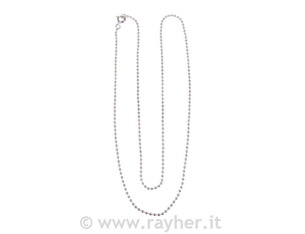 Verižica s kroglicami, 1.5mm, srebrna, 60cm