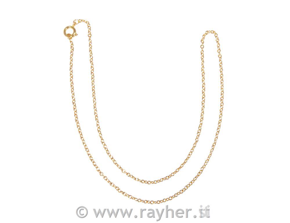 Catenina a maglie, oro, 42cm, 2x3mm, bus.blis. 1pz