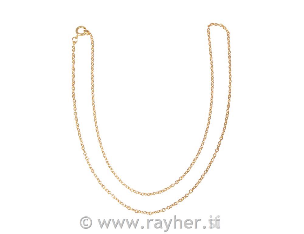 Link chain50cm, 2x3mm, tab-bag 1pcgold