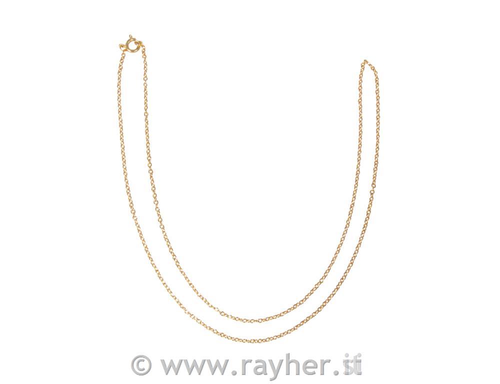 Catenina a maglie, oro, 60cm, 2x3mm, bus.blis. 1pz