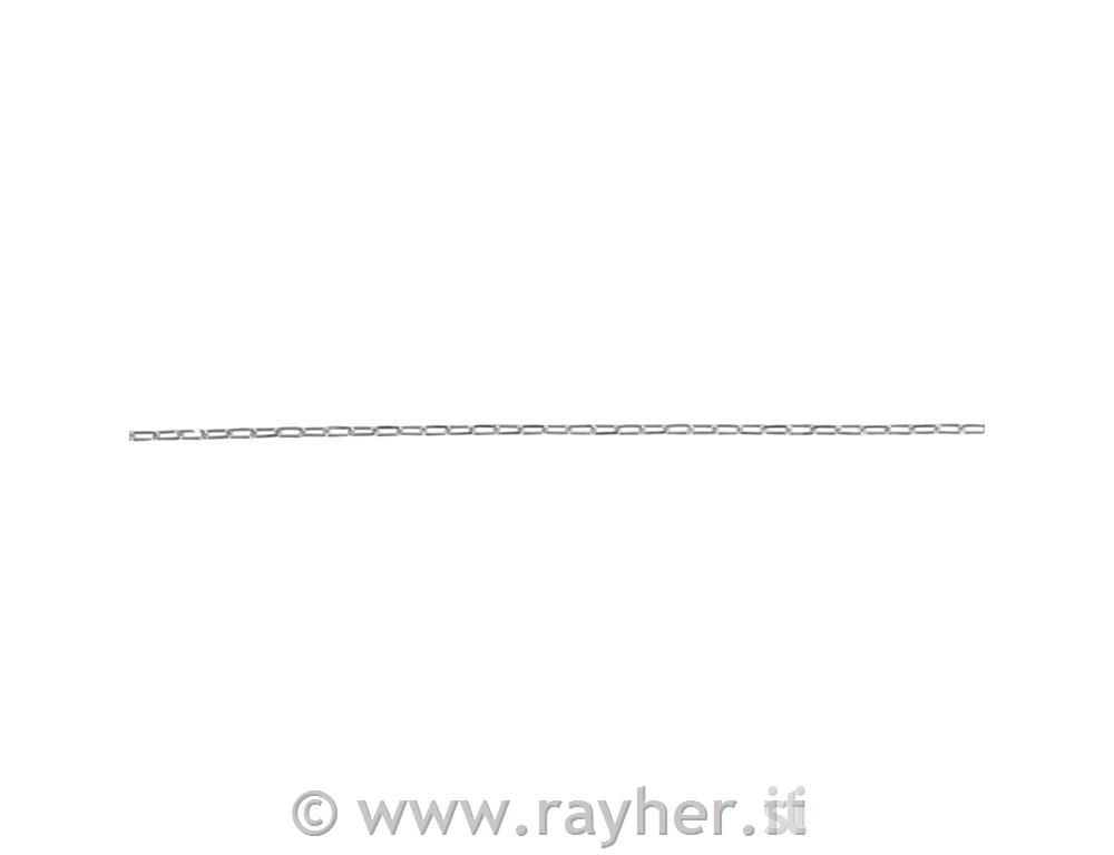 Link chain Paperclip, silver, 0.8x3x7mm, 80cm long, 1pc