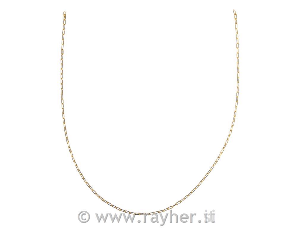 Collana, oro, 0,8x3x7mm, 80cm