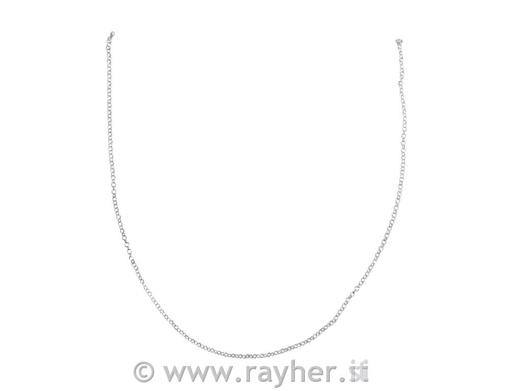 Collana Rings, argento, anello 4mm,80cm
