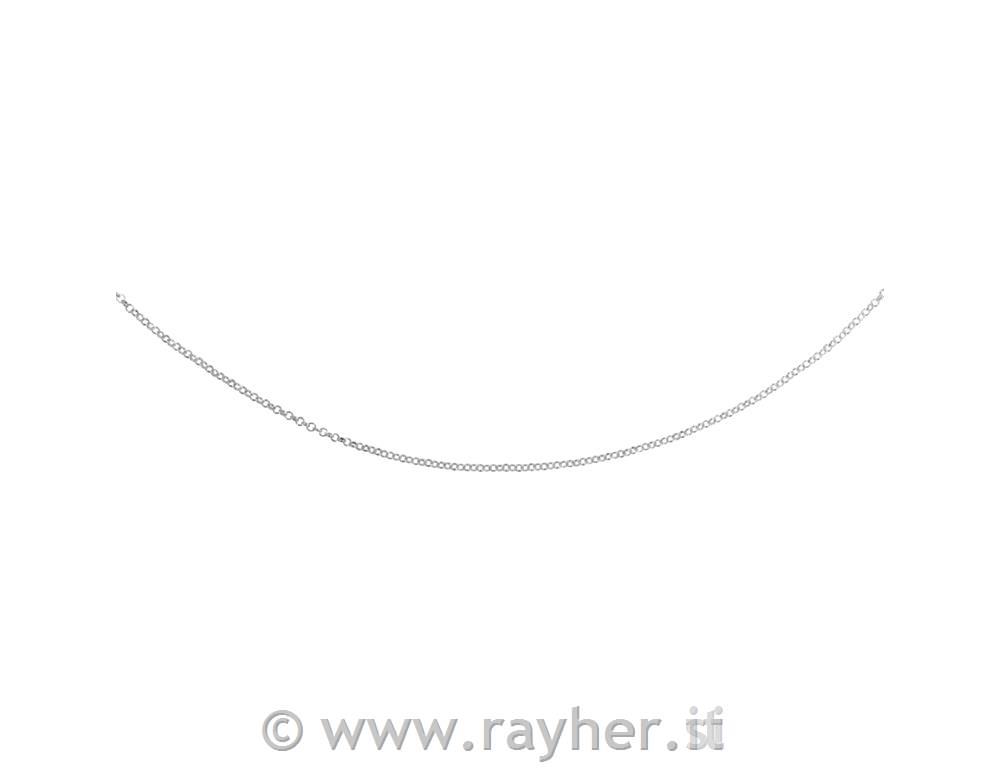 Collana Rings, argento, anello 4mm,80cm