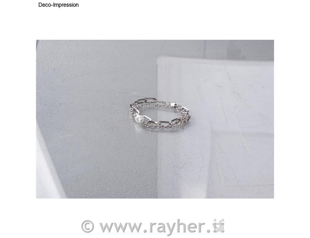 Collana Rings, argento, anello 4mm,80cm