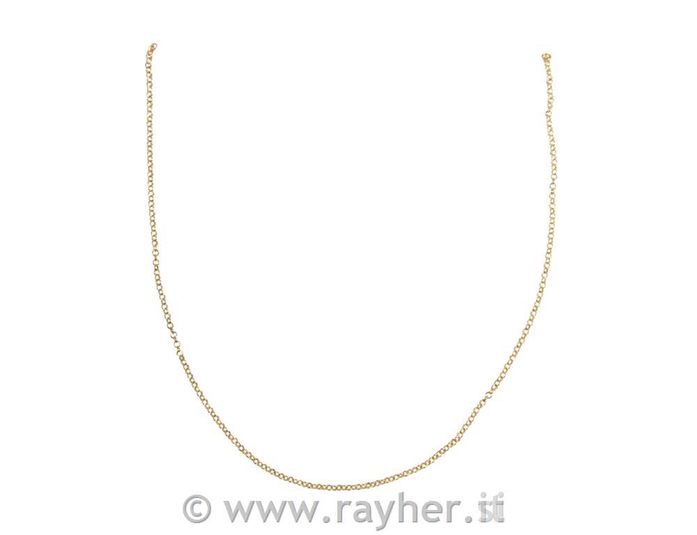 Link chain Rings, gold, ring 4mm, 80cm long, 1pc