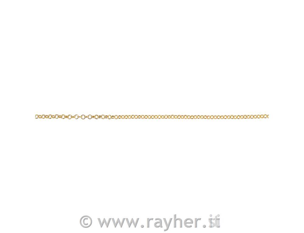 Link chain Rings, gold, ring 4mm, 80cm long, 1pc