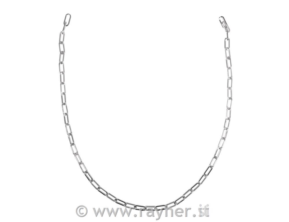 Collana, argento, 1,5x17x6,5mm, 80cm