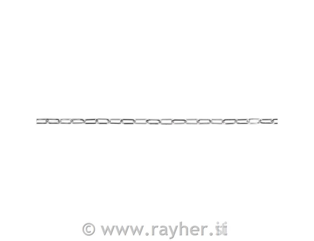 Collana, argento, 1,5x17x6,5mm, 80cm