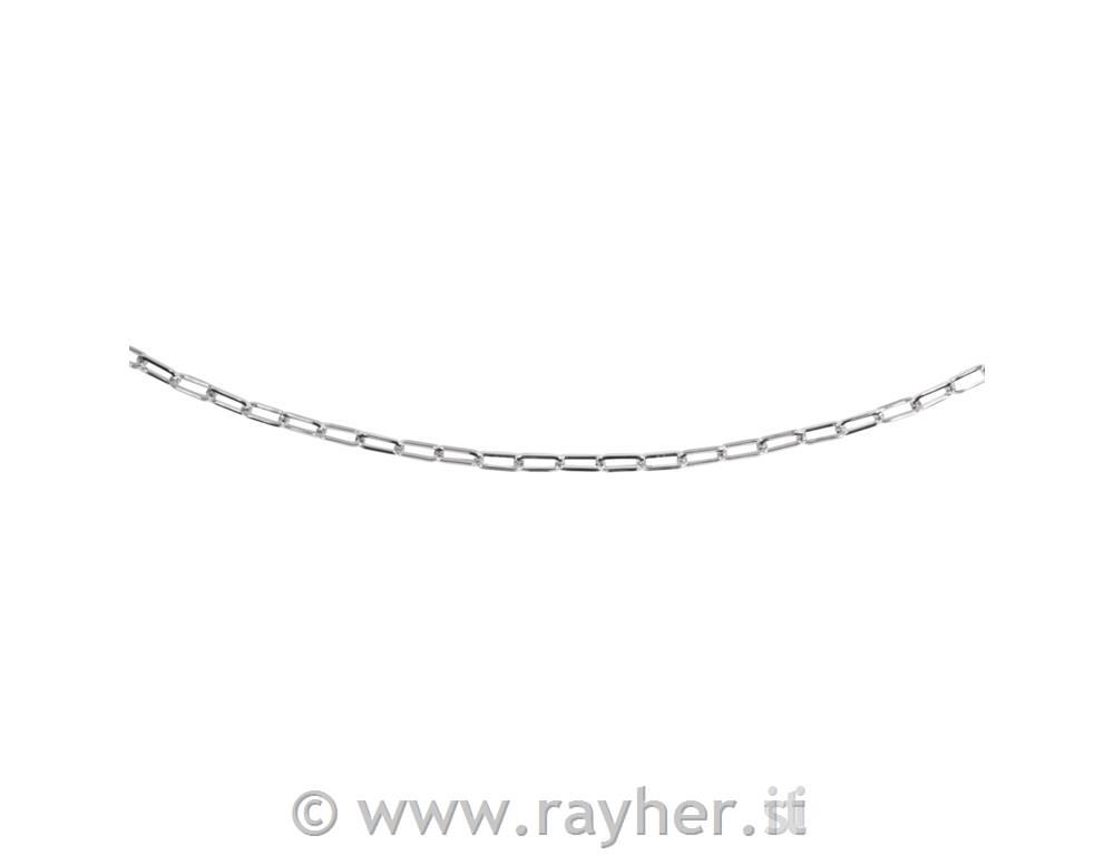 Collana, argento, 1,5x17x6,5mm, 80cm