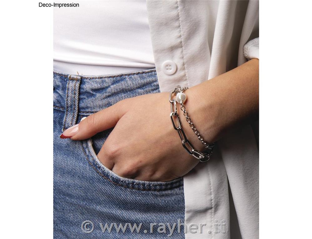 Collana, argento, 1,5x17x6,5mm, 80cm