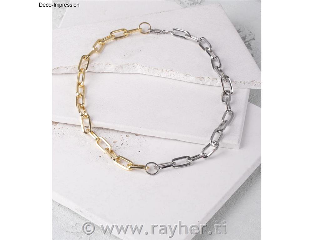 Collana, argento, 1,5x17x6,5mm, 80cm