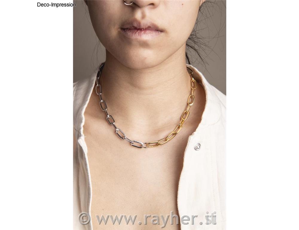 Collana, argento, 1,5x17x6,5mm, 80cm