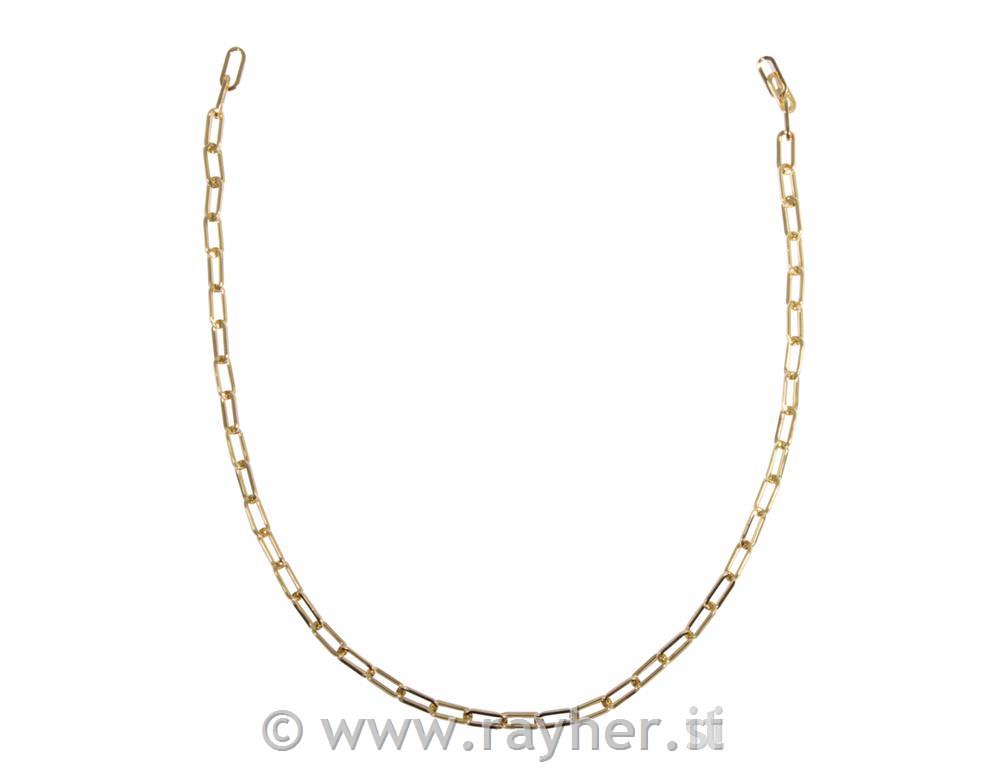 Collana, oro, 1,5x17x6,5mm,80cm