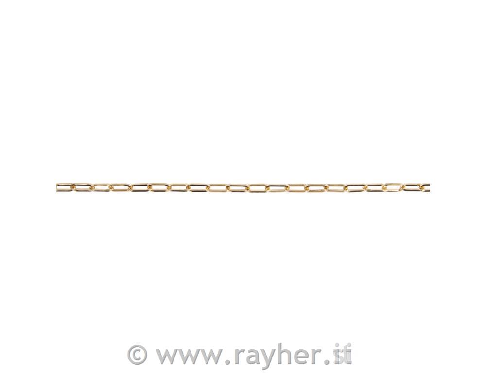 Collana, oro, 1,5x17x6,5mm,80cm