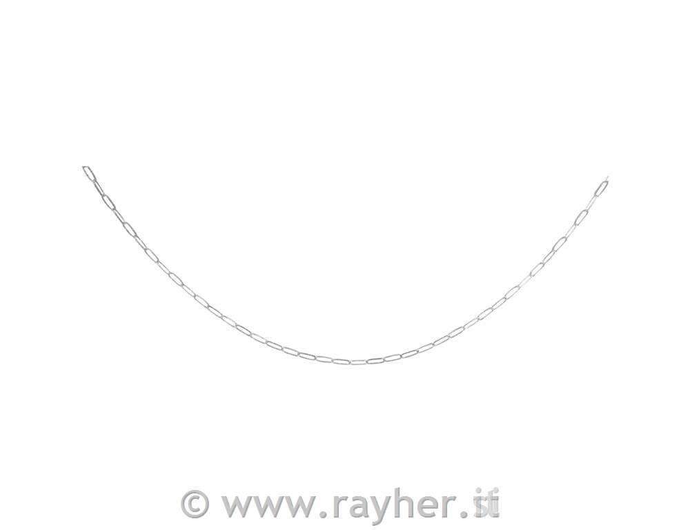 Verižica Emboss clip, srebrna, 1.2x5.4x15mm, 80cm