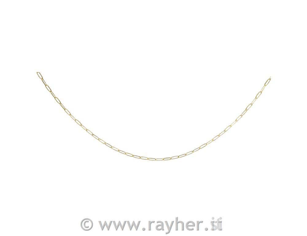 Link chain Embossed paperclip, gold, 1.2x5.4x15mm, 80cm long, 1pc