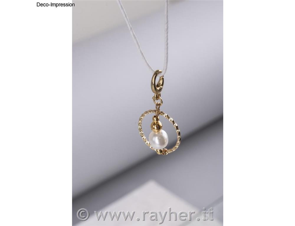 Zaviti kovinski obročki 10 mm, zlati, 10 kos