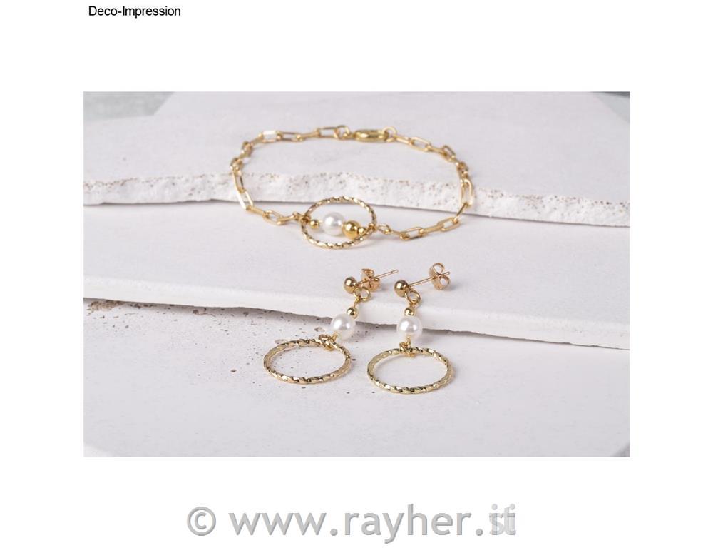 Zaviti kovinski obročki 10 mm, zlati, 10 kos