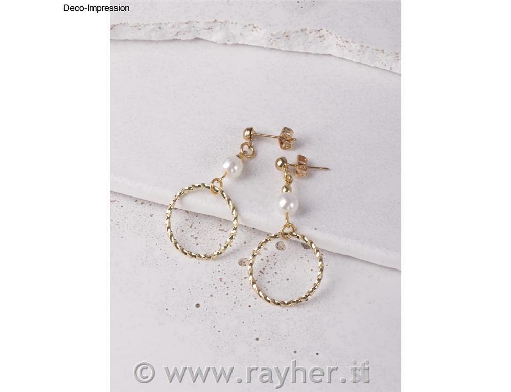 Zaviti kovinski obročki 10 mm, zlati, 10 kos