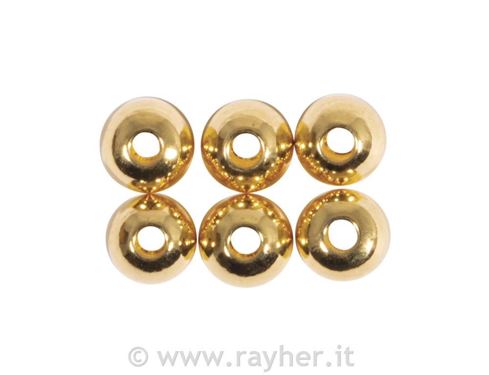 Pallina metallica distanziale 5mm,oro, 6 pezzi