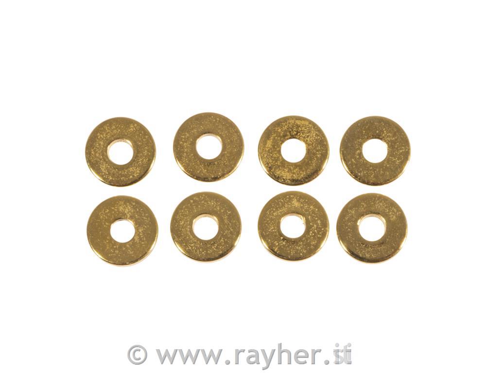 Distanziale metallico disco 6x1mm,oro, 8 pezzi