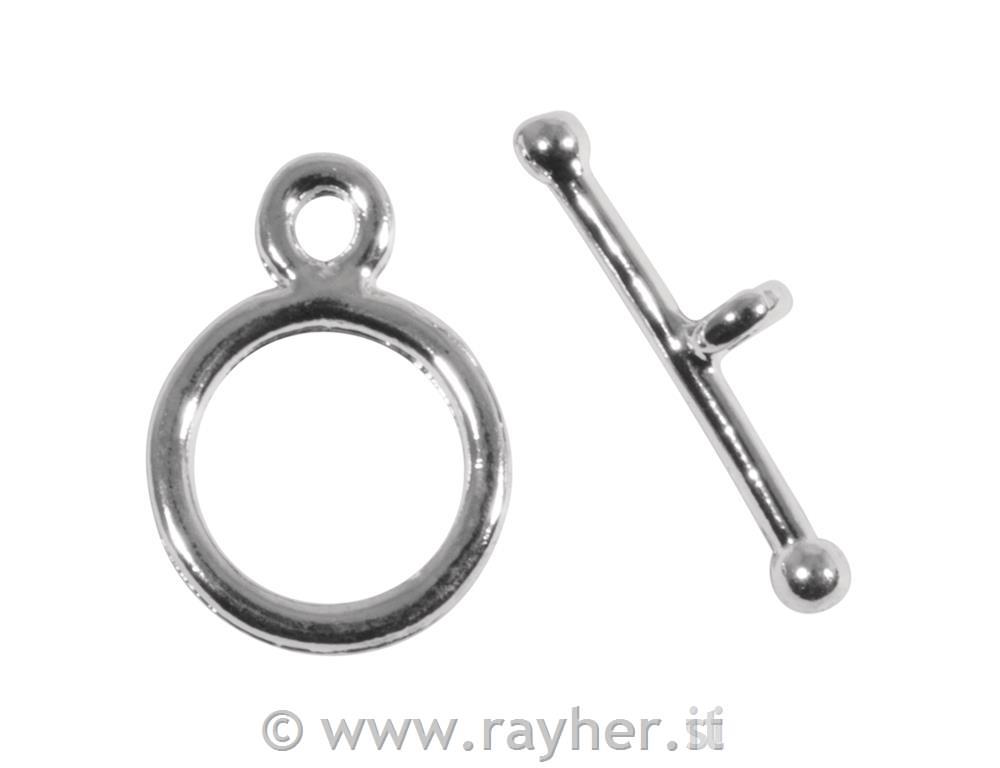 Chiusura filigranata, 14mm, argento,1 pezzo