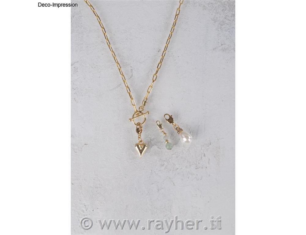 Chiusura filigranata, 14mm, oro, 1 pezzo