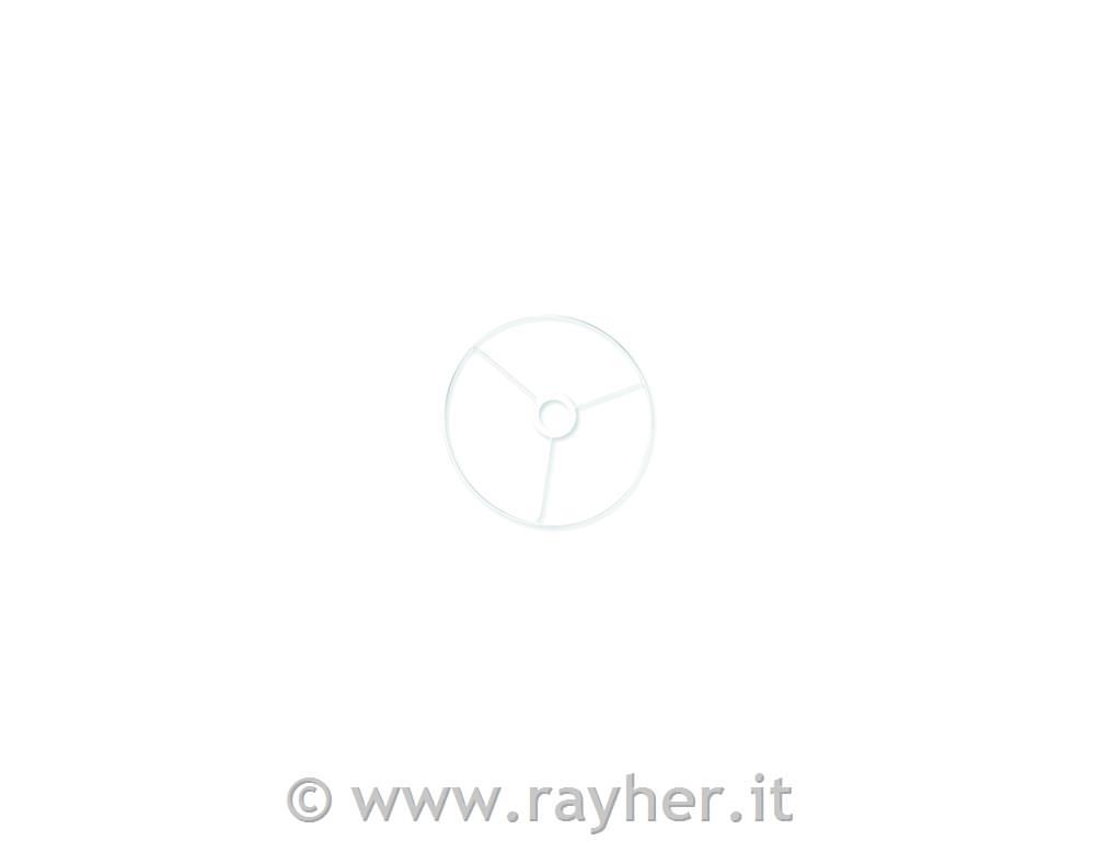 Anello con croce20 cm oplaccato bianco