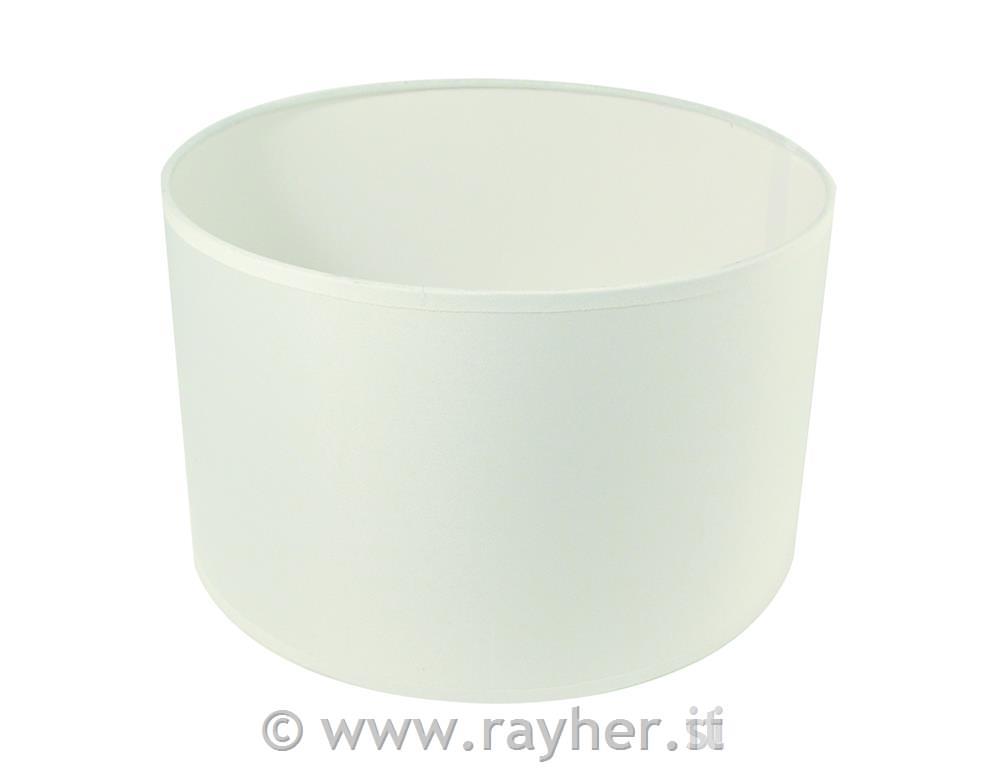Paralume, tondo25 cm o, alt.15 cmbianco