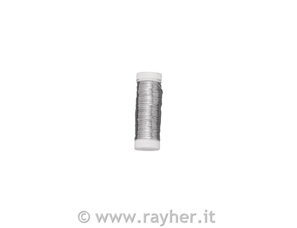 Filo argentato c.anima in rame0,25 mm o, rotolo 100 m