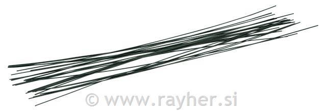 Stecche metallo, laccate di verde1,20 mm o, 30 cm, busta 20 pzverde scuro