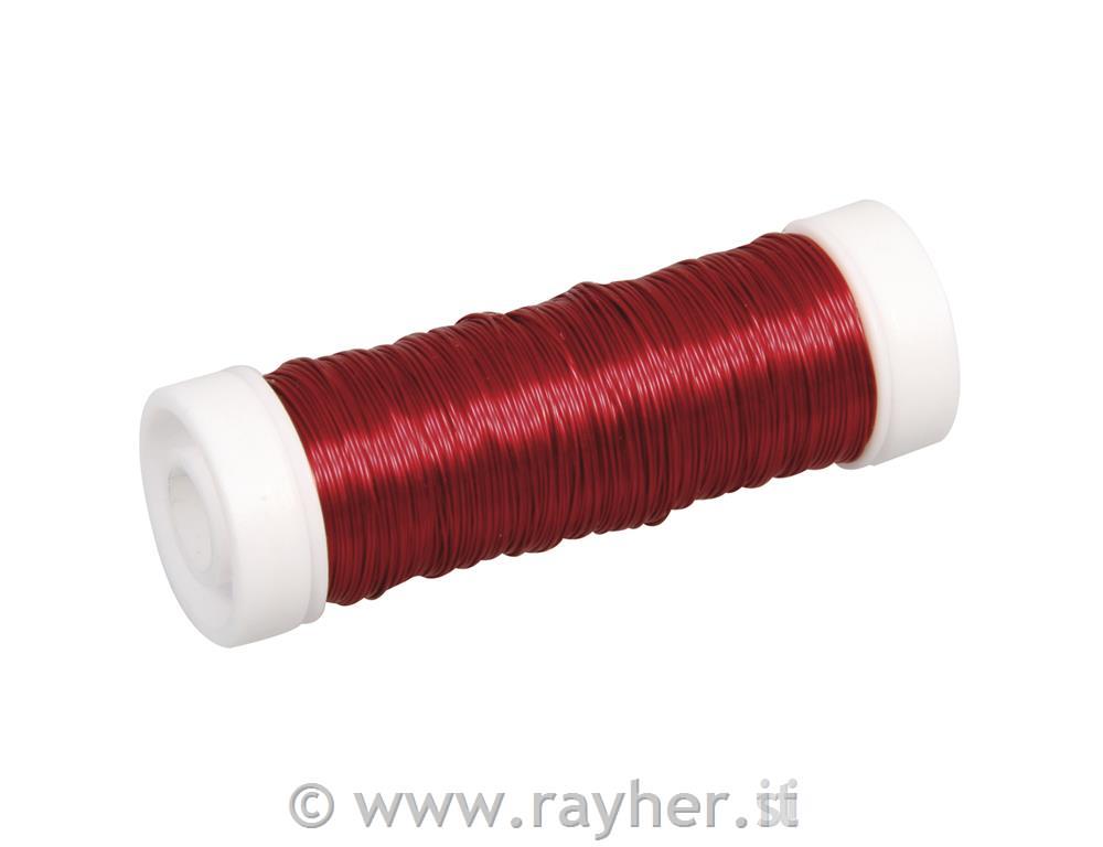 Filo metallico per bigiotteria0,30 mm o, rotolo 50 mrosso