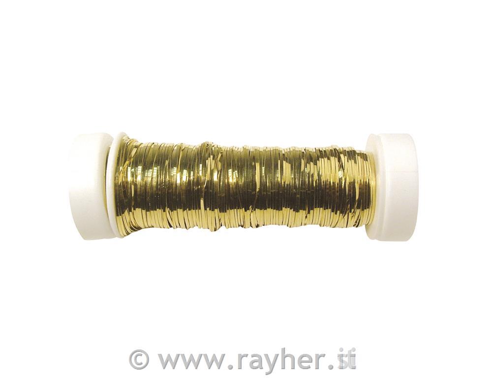 Filo metallico brillante, piatto1 mm o, busta 20 moro