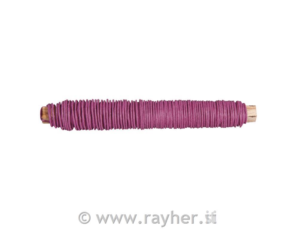 Paper covered wire, 0.55mm o, fuchsia, on a wooden reel 50g, tab-bag 20m