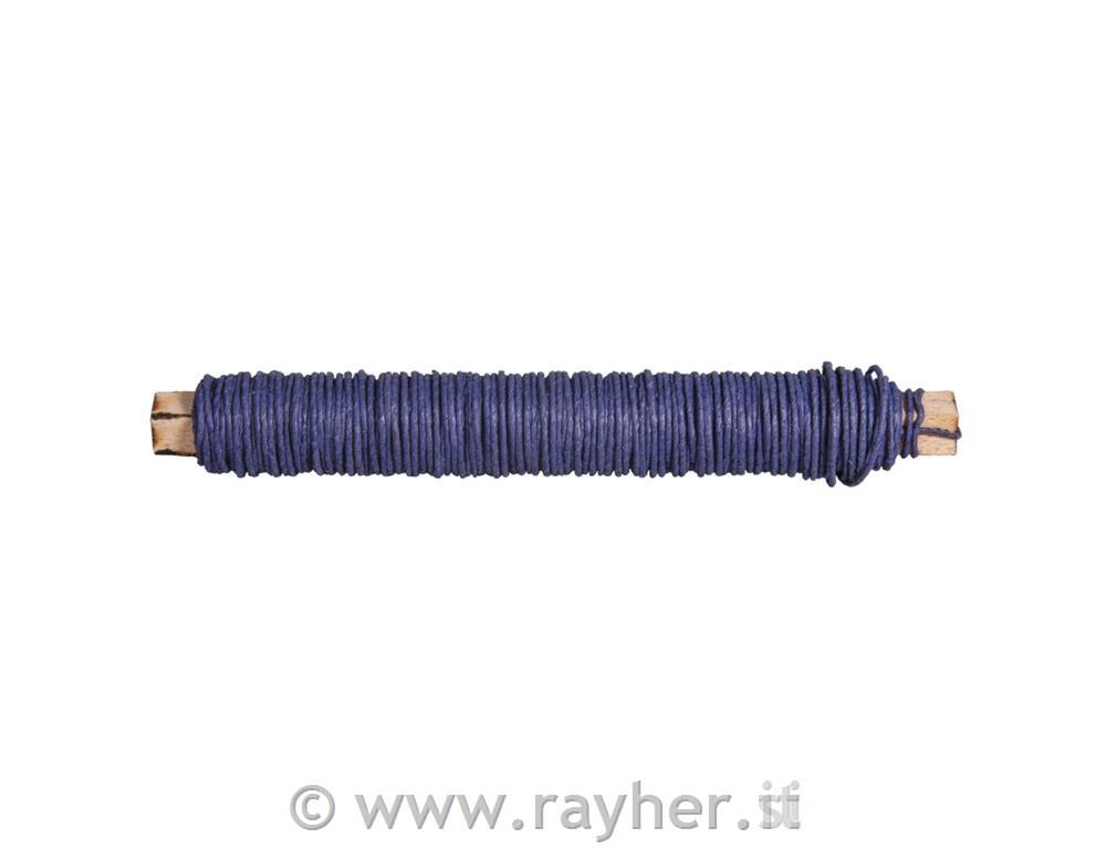 Fil di carta, 0,55mm o, oltremare, su spoletta legno á 50g, bus.blis. 20m