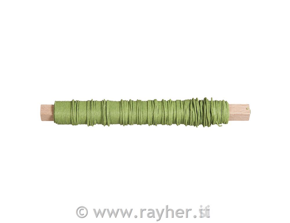 Žica ovita s papirjem na kolutu, zelena, kolut 20 m, 0,55mm