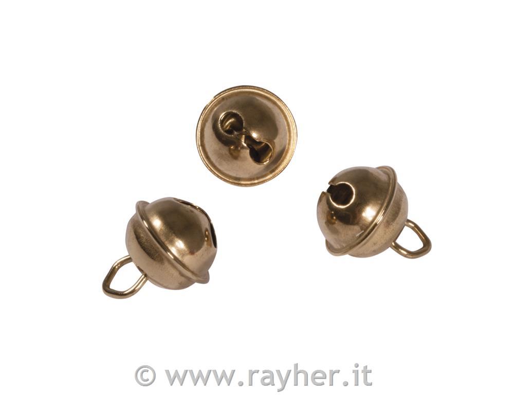 Campanelli di metallo (tondi)busta 10 pzoro, 11 mm o