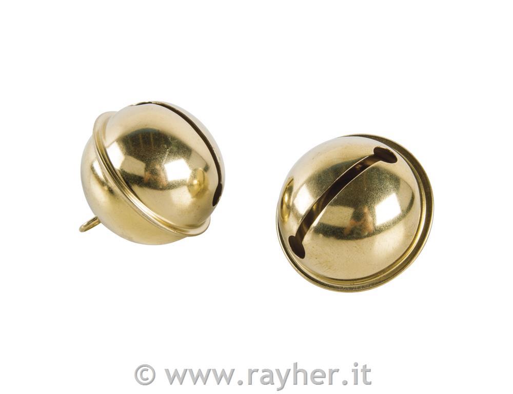 Campanelli di metallo (tondi)busta 2 pzoro