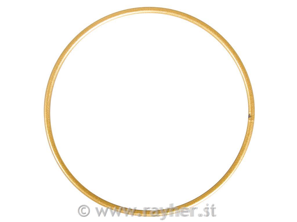 Metal rings, coated, 10cm o, gold