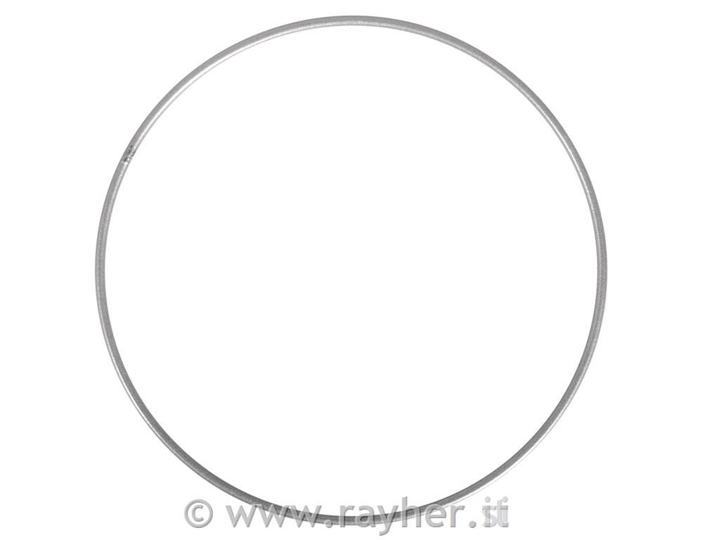 Metal rings, coated, 15cm o, silver