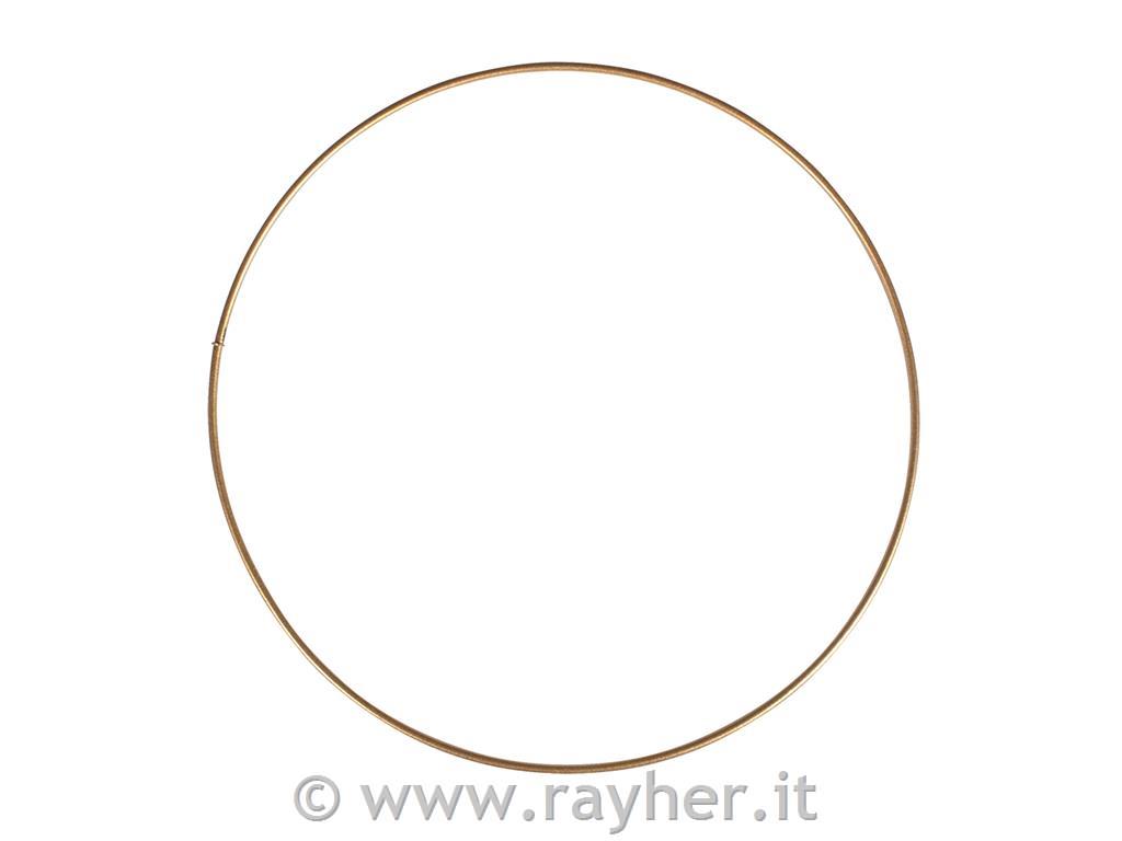 Metal rings, coated, 20cm o, gold