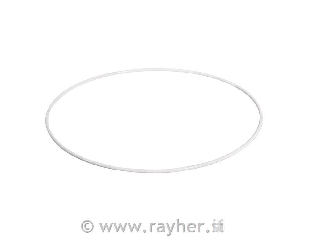 Obroč kovinski, 30 cm, bel