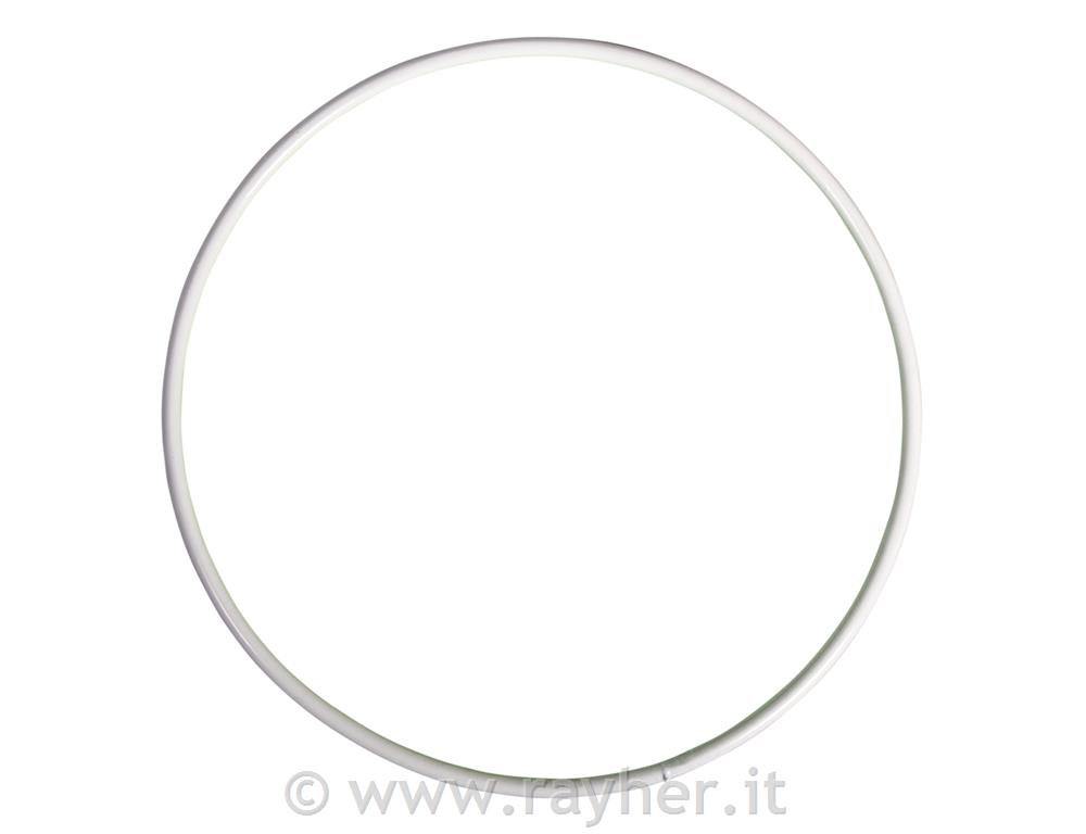 Anello metallico, 35 cm, bianco