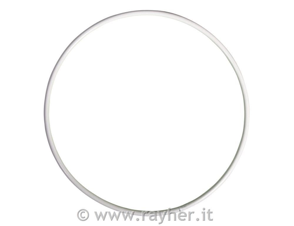 Anello metallico, 35 cm, bianco