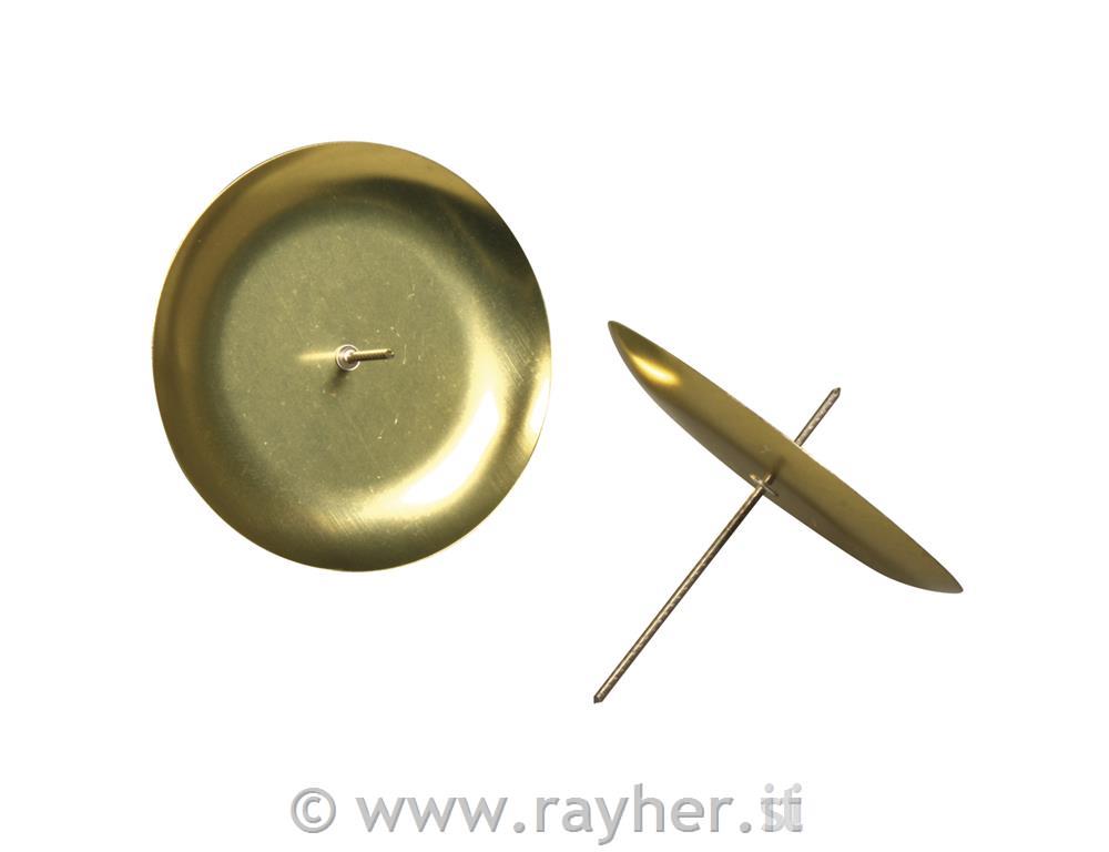 Svečnik za adventne sveče, 8 cm, zlat, 4 kom.