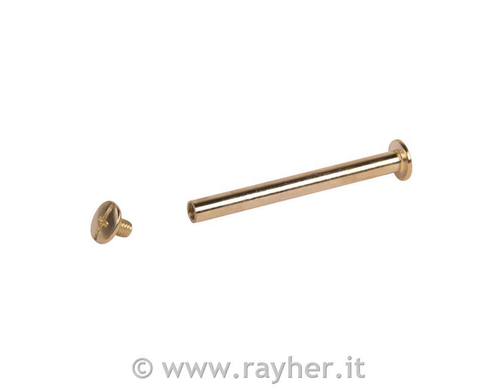 Screw-in lug pin, gold, 5,2cm, tab-bag 4pcs